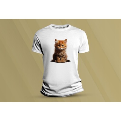 Dětské bavlněné tričko Kočka.